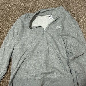 Nike Heather Gray Zip-Up Jacket